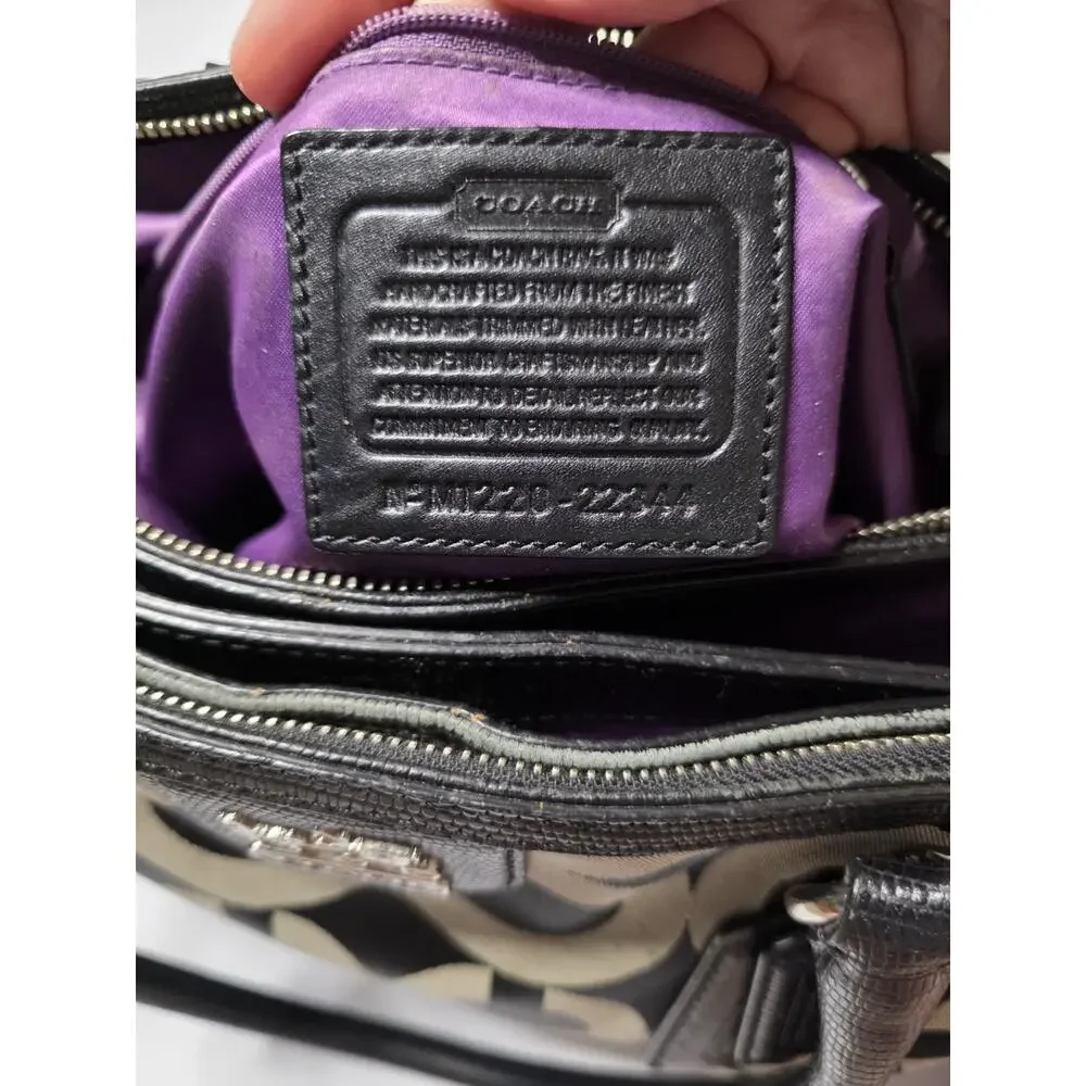 Coach Madison Signature C Sophia Satchel Bag J1220-22344 Black & GRAY